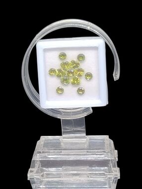 NEW Peridot CZ Round Cut & Heart Shaped Loose Gemstones